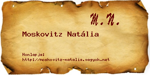 Moskovitz Natália névjegykártya
