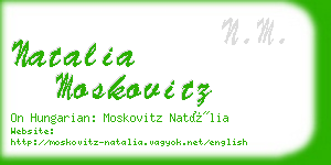 natalia moskovitz business card